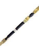 Браслет из лимонного золота c кожаным шнурком