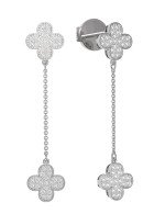 Серьги из белого золота c бриллиантами