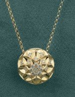 Колье из лимонного золота c бриллиантами