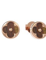 Серьги из золота c тигровым глазом