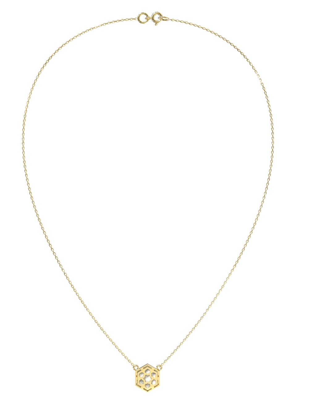 Колье из лимонного золота c перламутром