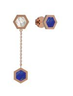 Серьги из золота c лазуритом и перламутром