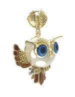 Подвеска из лимонного золота c эмалью и жемчугом