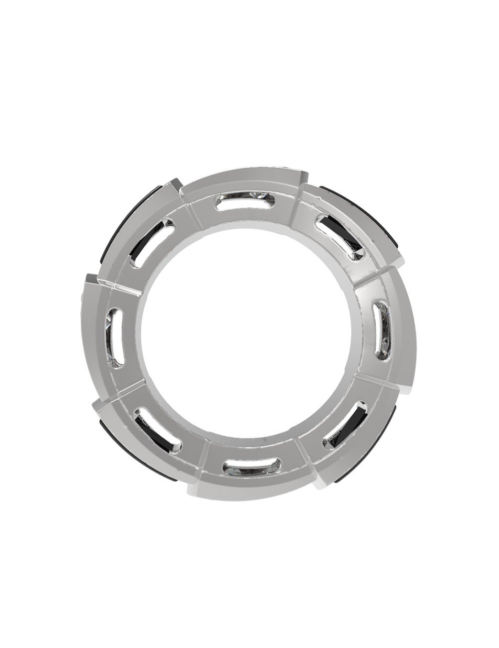 Подвеска из белого золота c бриллиантами и ониксом