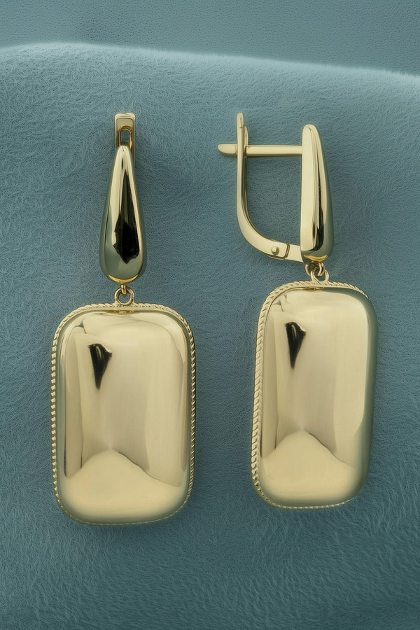 Серьги из лимонного золота 585 пробы