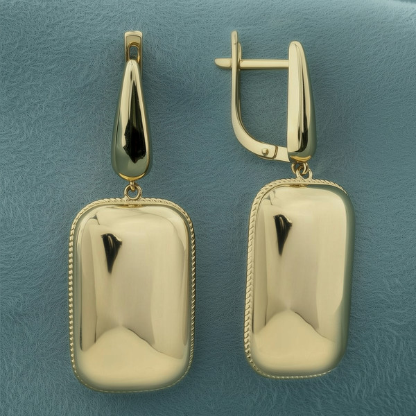 Серьги из лимонного золота 585 пробы