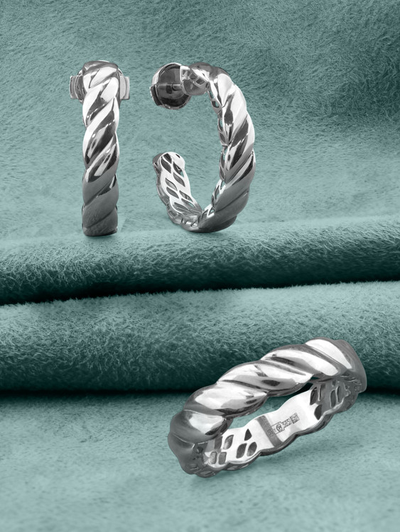 Серьги из белого золота 585 пробы