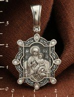 Образок из белого золота c бриллиантами