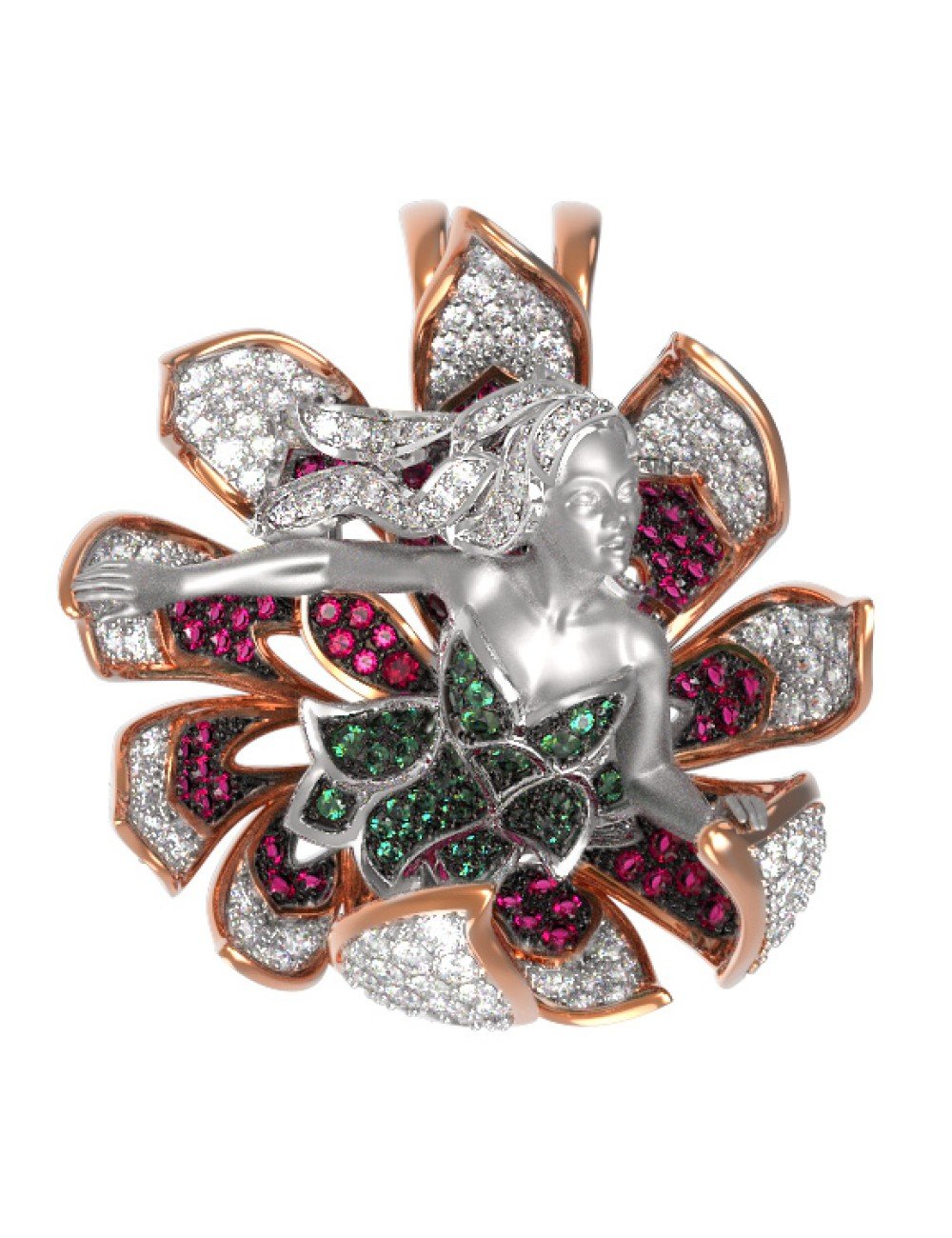 Подвеска из золота c фианитом