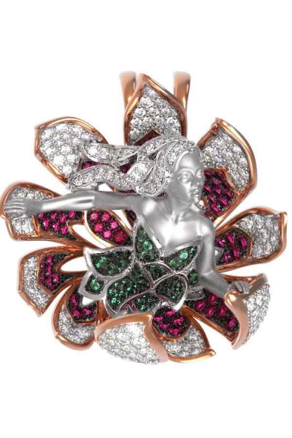 Подвеска из золота c фианитом