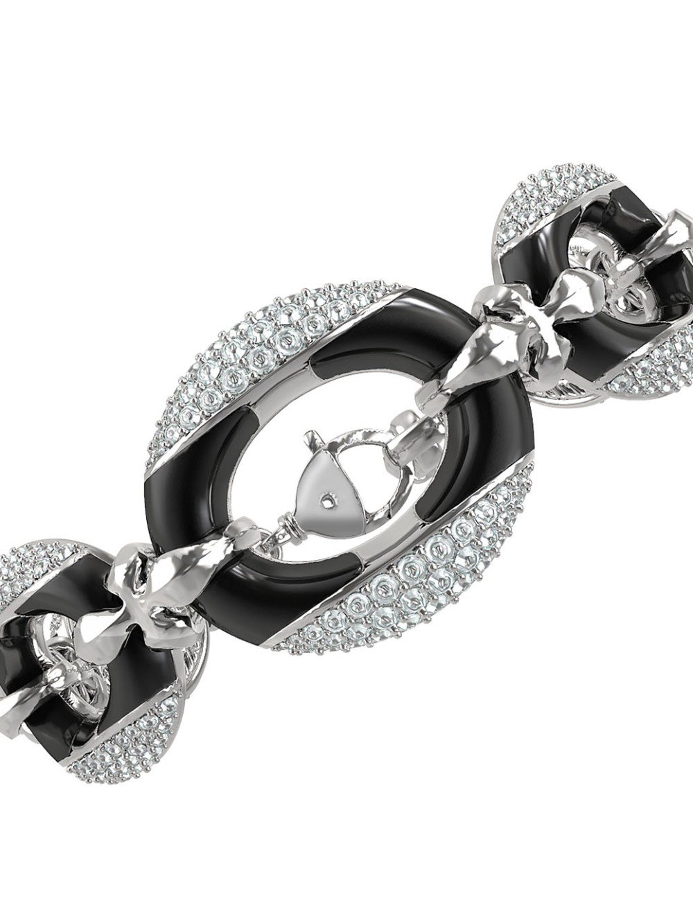 Браслет из белого золота c бриллиантами и ониксом