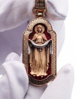 Образок из золота c эмалью