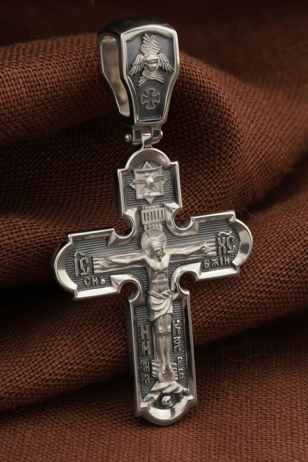 Крест из белого золота