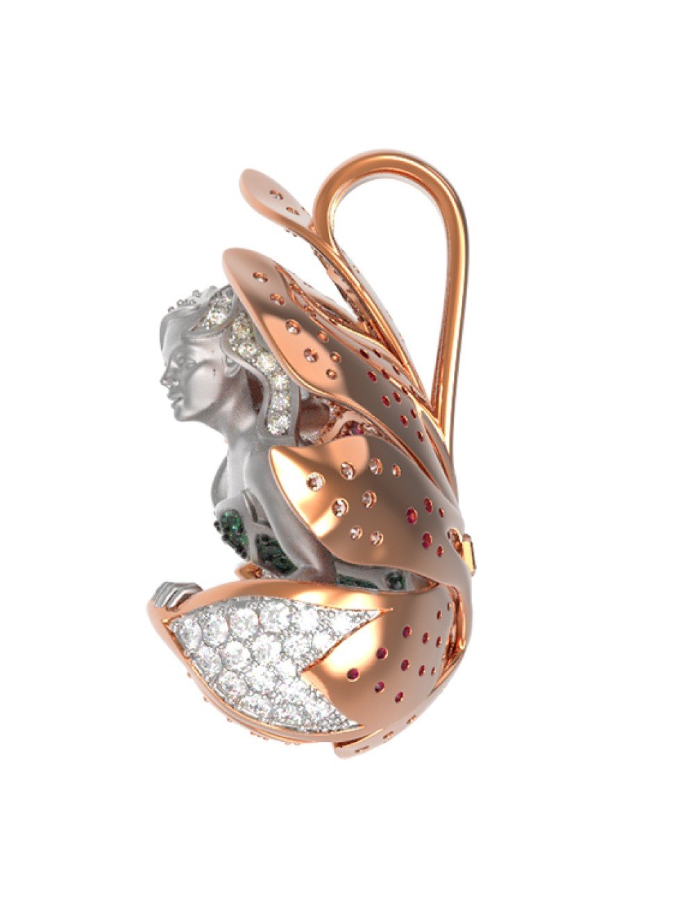 Подвеска из золота c фианитом