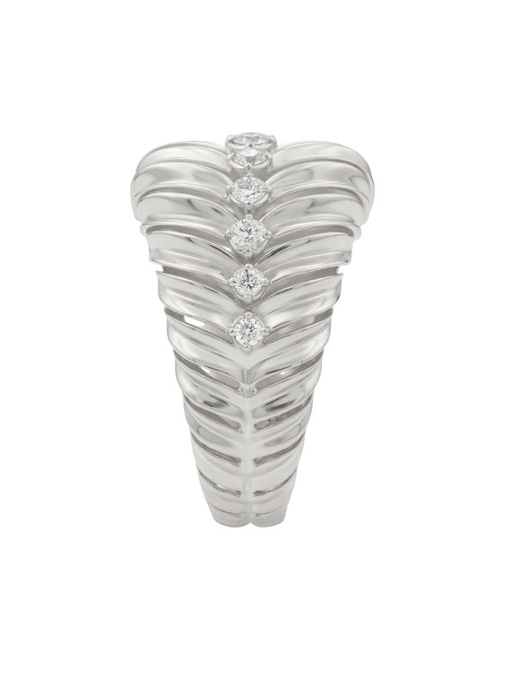 Кольцо из белого золота 585 пробы c бриллиантами