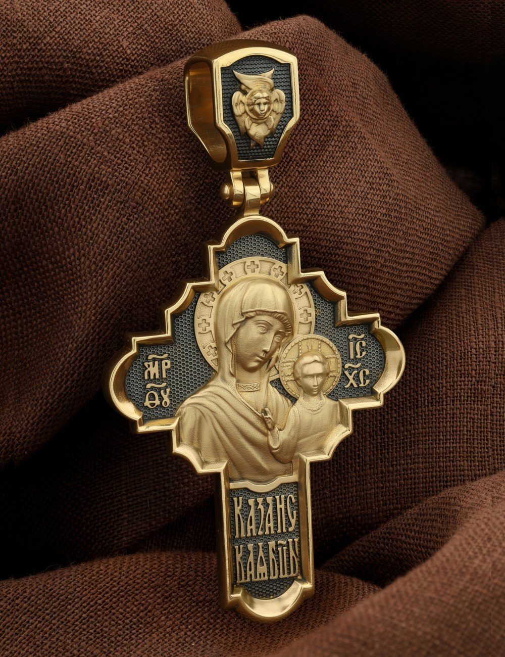 Крест из лимонного золота