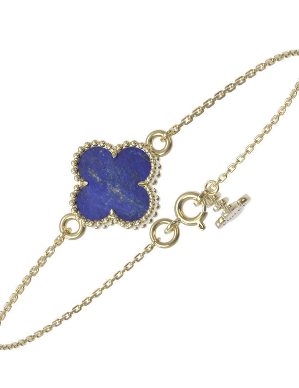 Браслет из лимонного золота c лазуритом