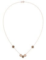 Колье из золота c ониксом и перламутром