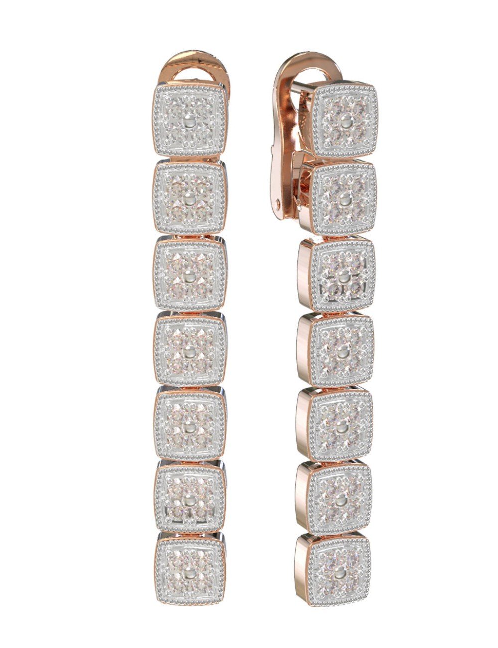 Серьги из золота c бриллиантами