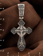 Крест из белого золота 585 пробы