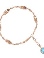 Браслет из золота c бриллиантами, бирюзой и перламутром