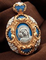 Образок из золота c эмалью