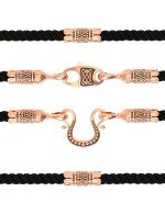 Шнурок шёлковый из золота c шёлковым шнурком