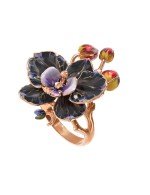 Кольцо из золота c эмалью