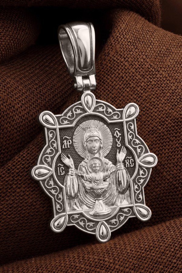 Образок из белого золота 585 пробы