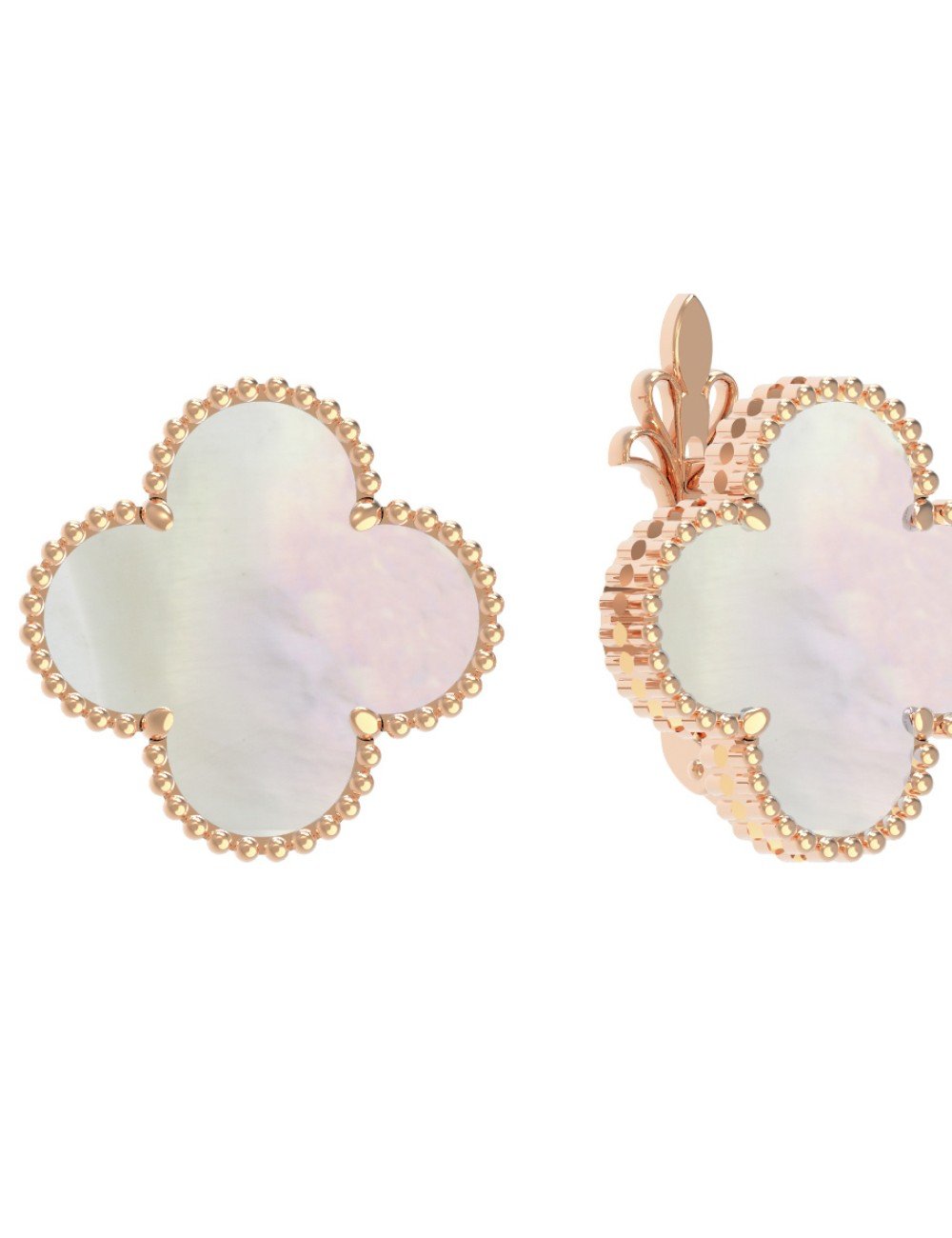 Серьги из золота c перламутром