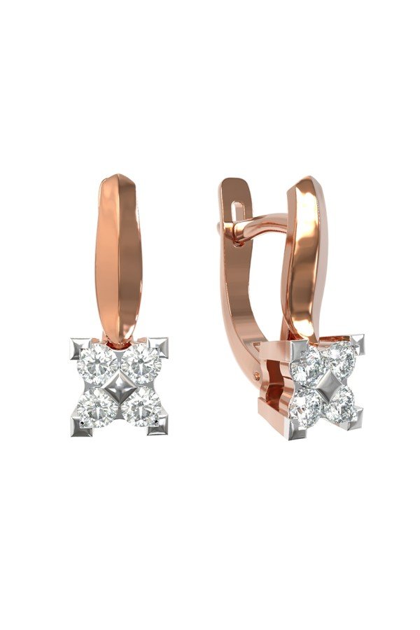 Серьги из золота c бриллиантами