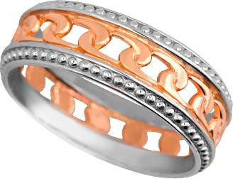 Кольцо обр. сложное из красного золота 585 пробы