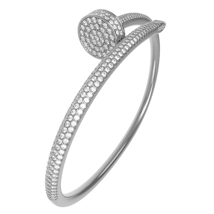 Браслет из белого золота 585 пробы c бриллиантами