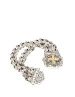 Браслет из серебра и золота c рубином