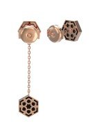 Серьги из золота c ониксом и перламутром