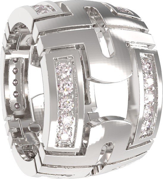 Подвеска из белого золота c бриллиантами