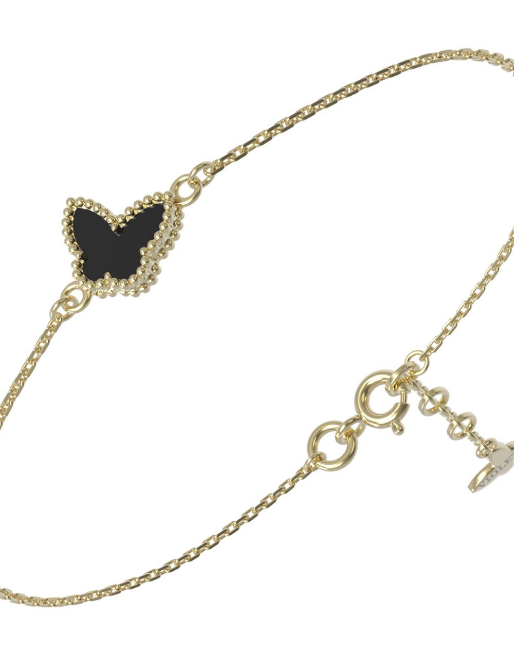 Браслет из лимонного золота c ониксом