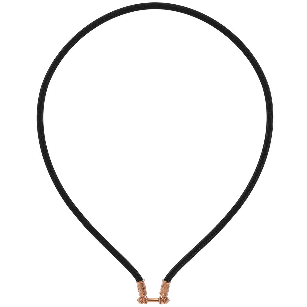 Цепь-шнурок шелк из красного золота 585 пробы c шёлковым шнурком