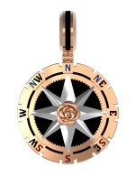 Подвеска из золота c эмалью и ониксом