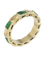 Кольцо из лимонного золота c малахитом