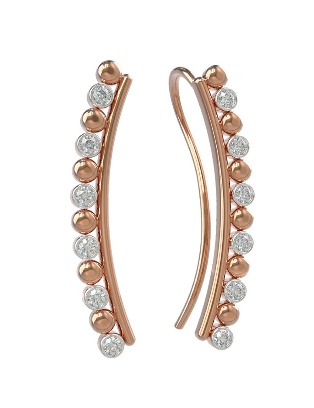 Серьги из золота c бриллиантами