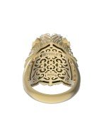 Кольцо из лимонного золота c эмалью