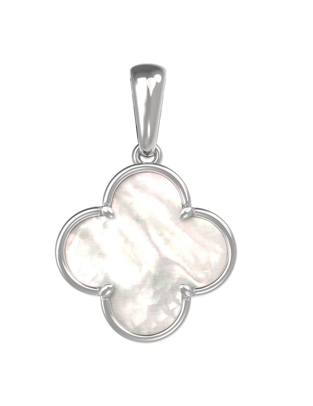 Подвеска из белого золота c перламутром