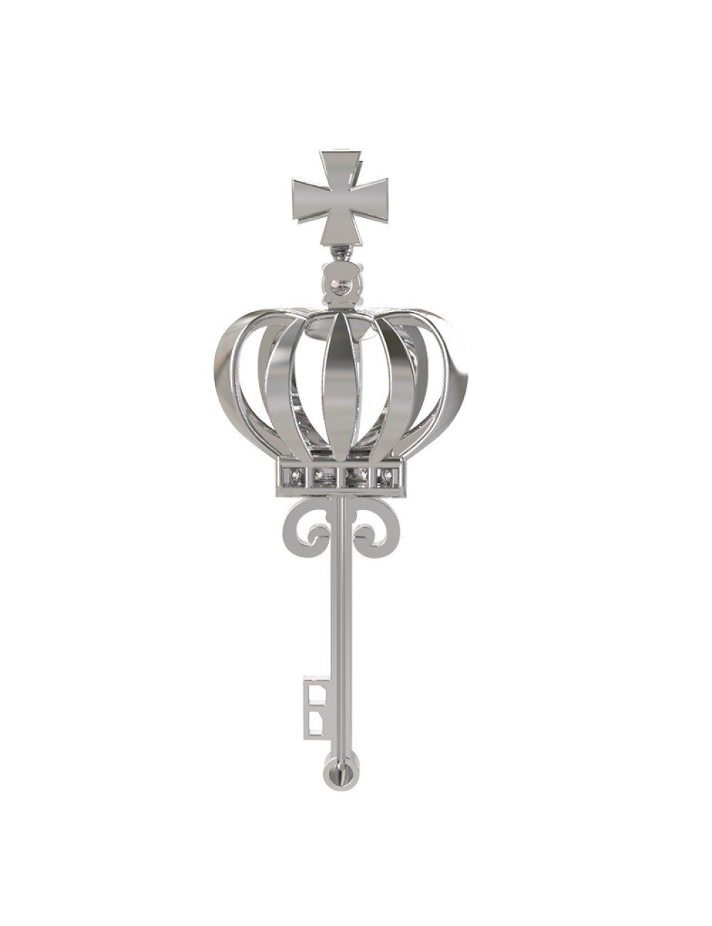 Подвеска из белого золота c бриллиантами