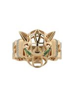 Кольцо из золота c бриллиантами и изумрудом