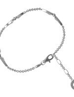 Браслет из белого золота c бриллиантами и лазуритом