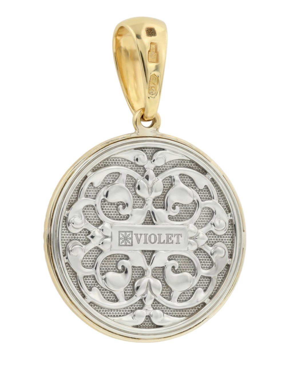 Подвеска из лимонного золота c эмалью