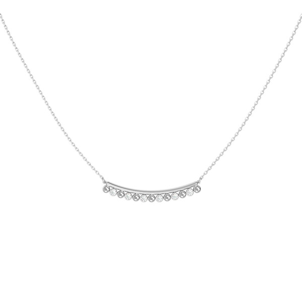 Колье из белого золота 585 пробы c бриллиантами