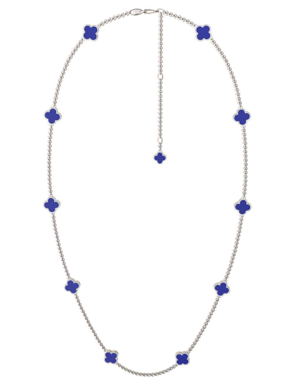 Колье из белого золота c лазуритом