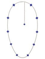 Колье из белого золота c лазуритом